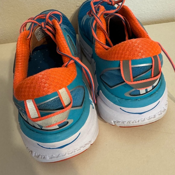 Hoka One One Odyssey Women’s Blue Orange Running Sneakers Size 8.5 - Picture 4 of 9